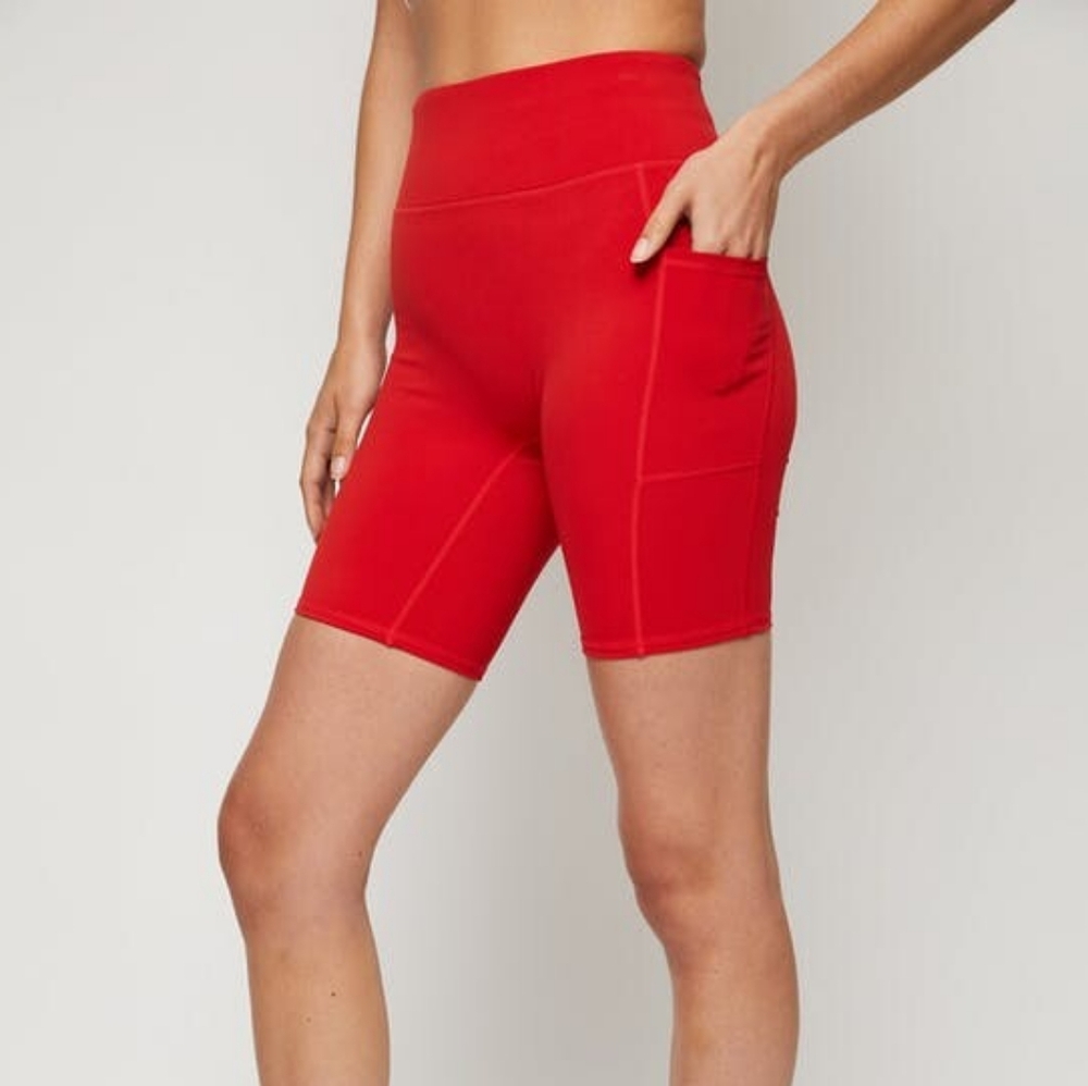 Fourlaps Plyo Shorts Crimson Red Biker Short